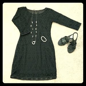 NWOT Express LBD , BLACK netted dress